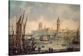 The Houses of Parliament and Westminster Bridge-Richard Willis-Stretched Canvas