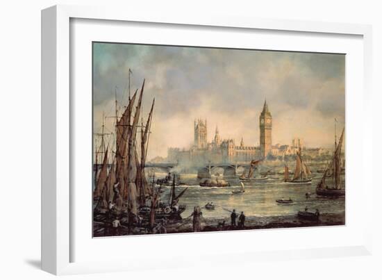 The Houses of Parliament and Westminster Bridge-Richard Willis-Framed Giclee Print