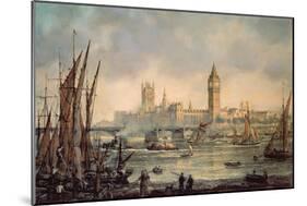 The Houses of Parliament and Westminster Bridge-Richard Willis-Mounted Giclee Print