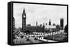 The Houses of Parliament and Westminster Hall Seen from Parliament Square, London, C1905-null-Framed Stretched Canvas