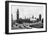 The Houses of Parliament and Westminster Hall Seen from Parliament Square, London, C1905-null-Framed Giclee Print
