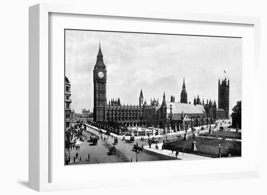 The Houses of Parliament and Westminster Hall Seen from Parliament Square, London, C1905-null-Framed Giclee Print