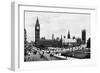 The Houses of Parliament and Westminster Hall Seen from Parliament Square, London, C1905-null-Framed Giclee Print