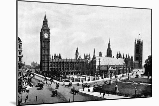 The Houses of Parliament and Westminster Hall Seen from Parliament Square, London, C1905-null-Mounted Giclee Print