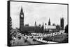 The Houses of Parliament and Westminster Hall Seen from Parliament Square, London, C1905-null-Framed Stretched Canvas