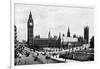 The Houses of Parliament and Westminster Hall Seen from Parliament Square, London, C1905-null-Framed Giclee Print