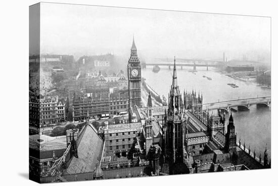The Houses of Parliament, as Seen from Victoria Tower, Westminster, London, C1905-null-Stretched Canvas