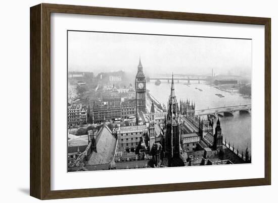 The Houses of Parliament, as Seen from Victoria Tower, Westminster, London, C1905-null-Framed Giclee Print