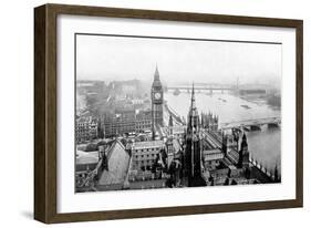 The Houses of Parliament, as Seen from Victoria Tower, Westminster, London, C1905-null-Framed Giclee Print