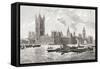 The Houses of Parliament, City of Westminster, London-null-Framed Stretched Canvas