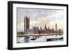 The Houses of Parliament from Lambeth Palace, Westminster, London, C1905-null-Framed Giclee Print