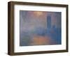 The Houses of Parliament in London-Claude Monet-Framed Giclee Print