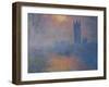 The Houses of Parliament in London-Claude Monet-Framed Giclee Print