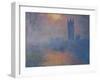 The Houses of Parliament in London-Claude Monet-Framed Giclee Print