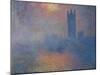 The Houses of Parliament in London-Claude Monet-Mounted Giclee Print