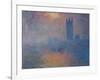 The Houses of Parliament in London-Claude Monet-Framed Giclee Print