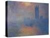 The Houses of Parliament in London-Claude Monet-Stretched Canvas