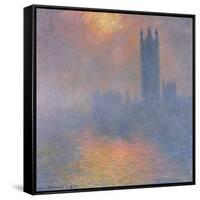 The Houses of Parliament, London, with the Sun Breaking Through the Fog, 1904-Claude Monet-Framed Stretched Canvas