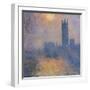 The Houses of Parliament, London, with the Sun Breaking Through the Fog-Claude Monet-Framed Art Print