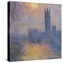 The Houses of Parliament, London, with the Sun Breaking Through the Fog-Claude Monet-Stretched Canvas