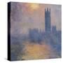 The Houses of Parliament, London, with the Sun Breaking Through the Fog-Claude Monet-Stretched Canvas