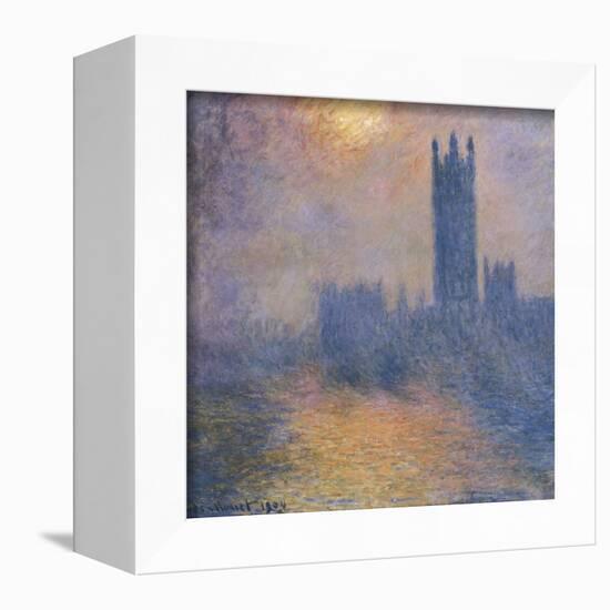 The Houses of Parliament, London, with the Sun Breaking Through the Fog-Claude Monet-Framed Art Print