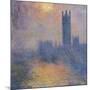 The Houses of Parliament, London, with the Sun Breaking Through the Fog-Claude Monet-Mounted Art Print