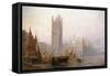 The Houses of Parliament, London-Claude T. Stanfield Moore-Framed Stretched Canvas