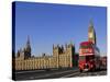 The Houses of Parliament (Palace of Westminster), Unesco World Heritage Site, London, England-John Miller-Stretched Canvas