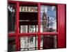 The houses of parliament reflected in an iconic red phone box in Westminster, London.-Alex Saberi-Mounted Photographic Print