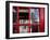 The houses of parliament reflected in an iconic red phone box in Westminster, London.-Alex Saberi-Framed Premium Photographic Print