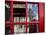 The houses of parliament reflected in an iconic red phone box in Westminster, London.-Alex Saberi-Stretched Canvas