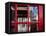 The houses of parliament reflected in an iconic red phone box in Westminster, London.-Alex Saberi-Framed Stretched Canvas
