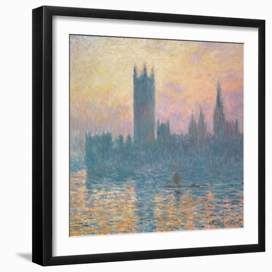 The Houses of Parliament, Sunset, 1903-Claude Monet-Framed Giclee Print