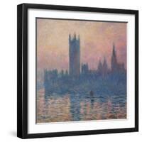 The Houses of Parliament, Sunset, 1903-Claude Monet-Framed Giclee Print