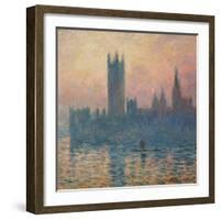 The Houses of Parliament, Sunset, 1903-Claude Monet-Framed Giclee Print