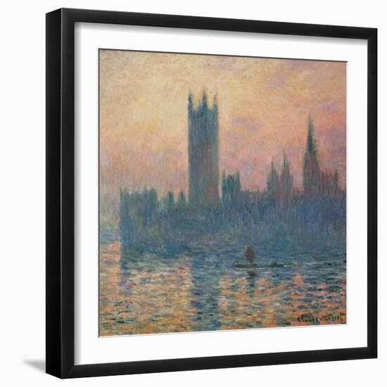 The Houses of Parliament, Sunset, 1903-Claude Monet-Framed Giclee Print