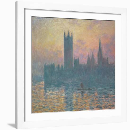 The Houses of Parliament, Sunset, 1903-Claude Monet-Framed Art Print