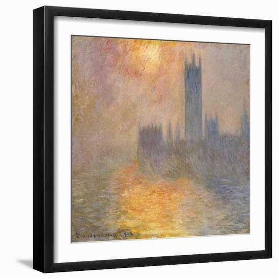 The Houses of Parliament, Sunset, 1904-Claude Monet-Framed Giclee Print