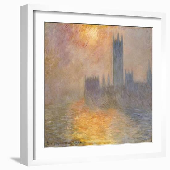 The Houses of Parliament, Sunset, 1904-Claude Monet-Framed Giclee Print