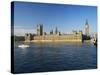 The Houses of Parliament, Unesco World Heritage Site, Across the River Thames, London, England-Roy Rainford-Stretched Canvas