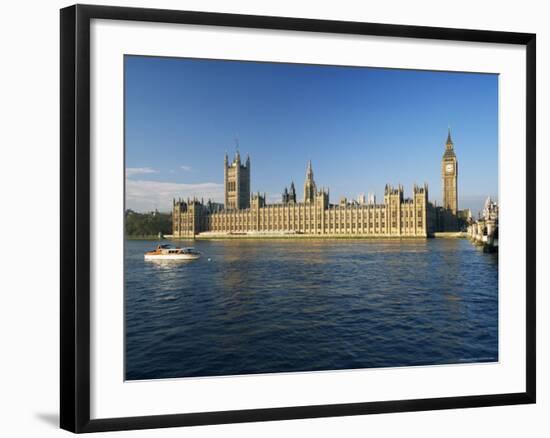 The Houses of Parliament, Unesco World Heritage Site, Across the River Thames, London, England-Roy Rainford-Framed Photographic Print