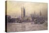 The Houses of Parliament, Watercolour-Maude Parker-Stretched Canvas