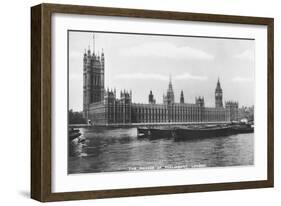 The Houses of Parliament, Westminster, London, 1933-null-Framed Giclee Print