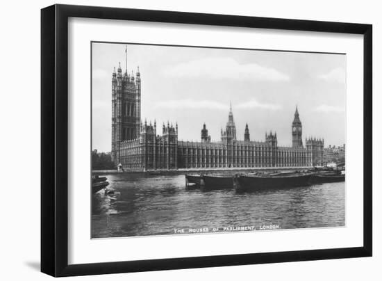 The Houses of Parliament, Westminster, London, 1933-null-Framed Giclee Print