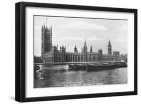 The Houses of Parliament, Westminster, London, 1933-null-Framed Giclee Print