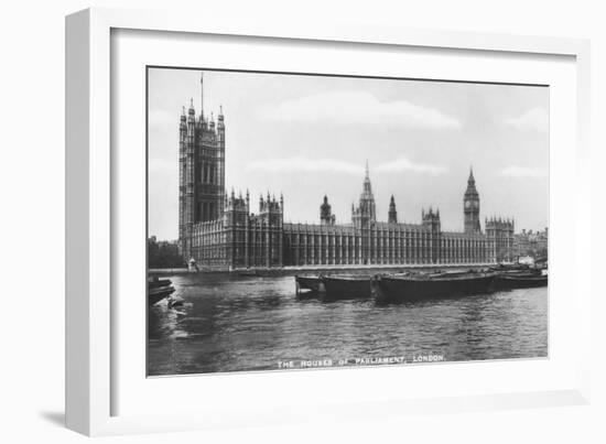 The Houses of Parliament, Westminster, London, 1933-null-Framed Giclee Print