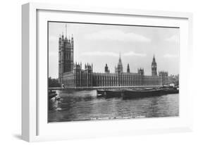 The Houses of Parliament, Westminster, London, 1933-null-Framed Giclee Print