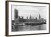 The Houses of Parliament, Westminster, London, 1933-null-Framed Giclee Print