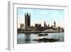 The Houses of Parliament, Westminster, London, Early 20th Century-null-Framed Giclee Print